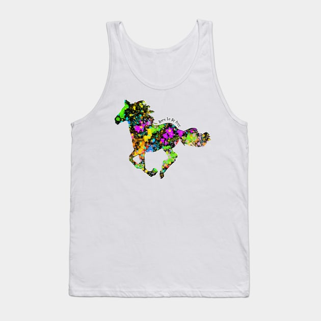 Horse in the Wild Born to Be Free. Tank Top by innerspectrum